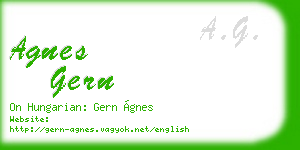 agnes gern business card
